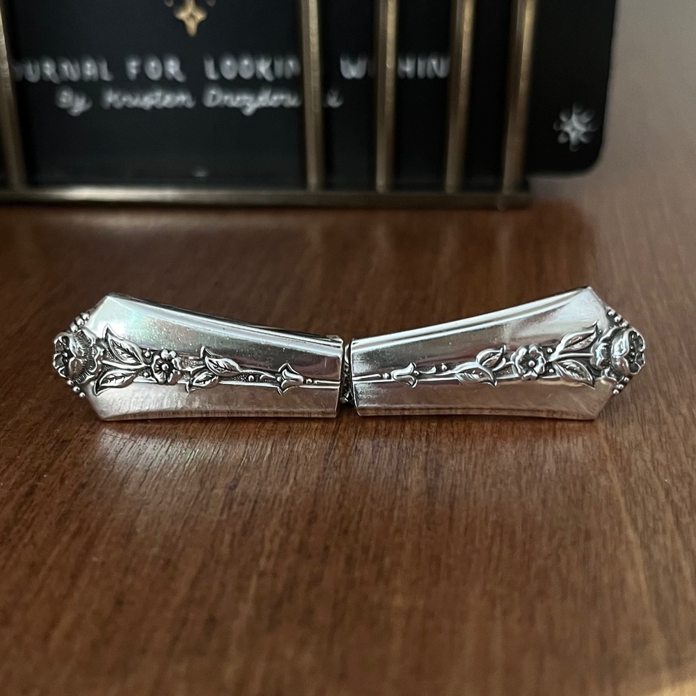 Scarf Clip / Dress Cinch / Antique Spoon Jewelry